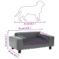 vidaXL Hundesofa Grau 81x43x31 cm Plüsch und Kunstleder vidaXL Hundesofa Grau 81x43x31 cm Plüsch und Kunstleder