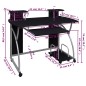 vidaXL Computertisch Schwarz 110x52x88,5 cm Holzwerkstoff vidaXL Computertisch Schwarz 110x52x88,5 cm Holzwerkstoff