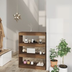 vidaXL Bücherregal/Raumteiler Braun Eiche 80x30x103 cm Holzwerkstoff