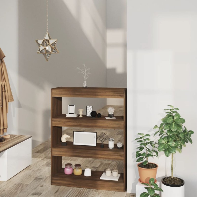 vidaXL Bücherregal/Raumteiler Braun Eiche 80x30x103 cm Holzwerkstoff vidaXL Bücherregal/Raumteiler Braun Eiche 80x30x103 cm Holzwerkstoff