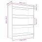 vidaXL Bücherregal/Raumteiler Braun Eiche 80x30x103 cm Holzwerkstoff vidaXL Bücherregal/Raumteiler Braun Eiche 80x30x103 cm Holzwerkstoff