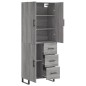 Highboard Grau Sonoma 69,5x34x180 cm Holzwerkstoff Highboard Grau Sonoma 69,5x34x180 cm Holzwerkstoff