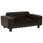 Hundesofa Braun 81x43x31 cm Plüsch und Kunstleder Hundesofa Braun 81x43x31 cm Plüsch und Kunstleder