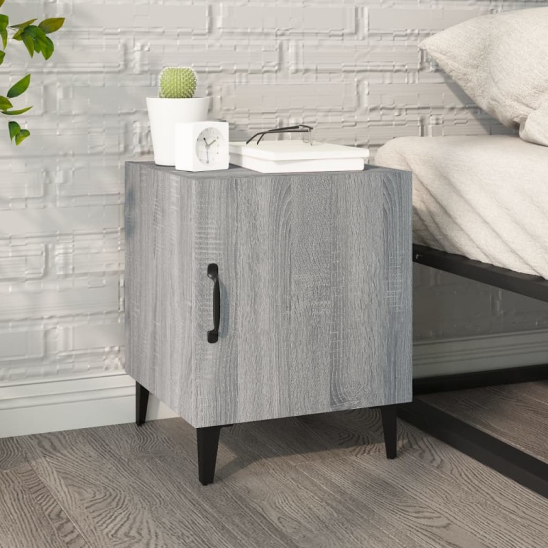 vidaXL Nachttisch Grau Sonoma Holzwerkstoff vidaXL Nachttisch Grau Sonoma Holzwerkstoff