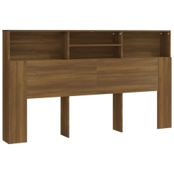 vidaXL Kopfteil mit Ablagen Braun Eichen-Optik 180x19x103,5 cm