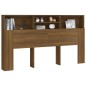 vidaXL Kopfteil mit Ablagen Braun Eichen-Optik 180x19x103,5 cm vidaXL Kopfteil mit Ablagen Braun Eichen-Optik 180x19x103,5 cm