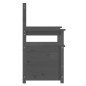 vidaXL Sitzbank Grau 112,5x51,5x96,5 cm Massivholz Kiefer vidaXL Sitzbank Grau 112,5x51,5x96,5 cm Massivholz Kiefer