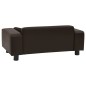 Hundesofa Braun 81x43x31 cm Plüsch und Kunstleder Hundesofa Braun 81x43x31 cm Plüsch und Kunstleder