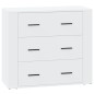 vidaXL Sideboard Hochglanz-Weiß 80x33x70 cm Holzwerkstoff vidaXL Sideboard Hochglanz-Weiß 80x33x70 cm Holzwerkstoff