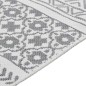 vidaXL Teppich Grau und Weiß 160x230 cm Baumwolle vidaXL Teppich Grau und Weiß 160x230 cm Baumwolle