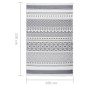 vidaXL Teppich Grau und Weiß 160x230 cm Baumwolle vidaXL Teppich Grau und Weiß 160x230 cm Baumwolle