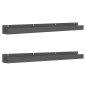 vidaXL Wandregale 2 Stk. Grau 110x12x9 cm Massivholz Kiefer vidaXL Wandregale 2 Stk. Grau 110x12x9 cm Massivholz Kiefer