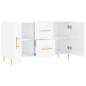 vidaXL Sideboard Hochglanz-Weiß 100x36x60 cm Holzwerkstoff vidaXL Sideboard Hochglanz-Weiß 100x36x60 cm Holzwerkstoff