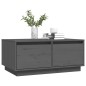 vidaXL Couchtisch Grau 80x50x35 cm Massivholz Kiefer vidaXL Couchtisch Grau 80x50x35 cm Massivholz Kiefer