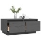 vidaXL Couchtisch Grau 80x50x35 cm Massivholz Kiefer vidaXL Couchtisch Grau 80x50x35 cm Massivholz Kiefer