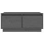 vidaXL Couchtisch Grau 80x50x35 cm Massivholz Kiefer vidaXL Couchtisch Grau 80x50x35 cm Massivholz Kiefer