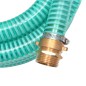 vidaXL Saugschlauch mit Messing-Anschlüssen 7 m 25 mm Grün vidaXL Saugschlauch mit Messing-Anschlüssen 7 m 25 mm Grün