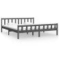 vidaXL Massivholzbett Grau 160x200 cm vidaXL Massivholzbett Grau 160x200 cm