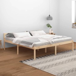 vidaXL Massivholzbett Kiefer 200x200 cm
