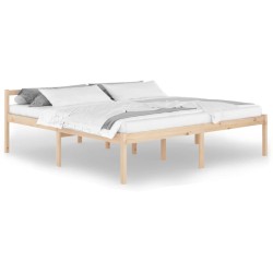 vidaXL Massivholzbett Kiefer 200x200 cm