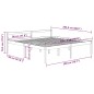 vidaXL Massivholzbett Kiefer 200x200 cm vidaXL Massivholzbett Kiefer 200x200 cm