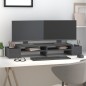 vidaXL Monitorständer Grau 100x27,5x15 cm Massivholz Kiefer vidaXL Monitorständer Grau 100x27,5x15 cm Massivholz Kiefer