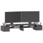 vidaXL Monitorständer Grau 100x27,5x15 cm Massivholz Kiefer vidaXL Monitorständer Grau 100x27,5x15 cm Massivholz Kiefer