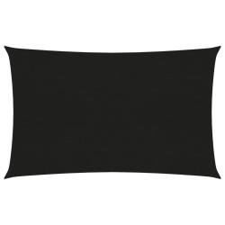 vidaXL Sonnensegel 160 g/m² Schwarz 2x4,5 m HDPE