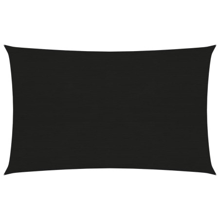 vidaXL Sonnensegel 160 g/m² Schwarz 2x4,5 m HDPE
