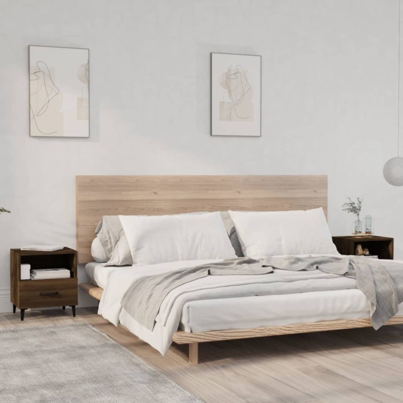 vidaXL Nachttische 2 Stk. Braun Eichen-Optik Holzwerkstoff vidaXL Nachttische 2 Stk. Braun Eichen-Optik Holzwerkstoff