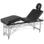 vidaXL Massageliege Klappbar 4-Zonen mit Aluminiumgestell Schwarz vidaXL Massageliege Klappbar 4-Zonen mit Aluminiumgestell Schwarz