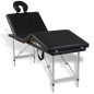 vidaXL Massageliege Klappbar 4-Zonen mit Aluminiumgestell Schwarz vidaXL Massageliege Klappbar 4-Zonen mit Aluminiumgestell Schwarz