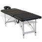 vidaXL Massageliege Klappbar 4-Zonen mit Aluminiumgestell Schwarz vidaXL Massageliege Klappbar 4-Zonen mit Aluminiumgestell Schwarz