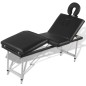 vidaXL Massageliege Klappbar 4-Zonen mit Aluminiumgestell Schwarz vidaXL Massageliege Klappbar 4-Zonen mit Aluminiumgestell Schwarz