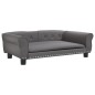 Hundebett Grau 95x55x30 cm Kunstleder Hundebett Grau 95x55x30 cm Kunstleder