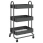 vidaXL 3-Etagen-Wagen Anthrazit 43x34x79 cm Stahl vidaXL 3-Etagen-Wagen Anthrazit 43x34x79 cm Stahl
