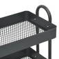 vidaXL 3-Etagen-Wagen Anthrazit 43x34x79 cm Stahl vidaXL 3-Etagen-Wagen Anthrazit 43x34x79 cm Stahl