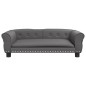 Hundebett Grau 95x55x30 cm Kunstleder Hundebett Grau 95x55x30 cm Kunstleder