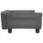 Hundebett Grau 95x55x30 cm Kunstleder Hundebett Grau 95x55x30 cm Kunstleder