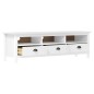 vidaXL TV-Schrank Hill Weiß 158x40x47 cm Massivholz Kiefer vidaXL TV-Schrank Hill Weiß 158x40x47 cm Massivholz Kiefer