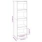 vidaXL Bücherregal/Raumteiler Braun Eichen-Optik 40x30x135 cm vidaXL Bücherregal/Raumteiler Braun Eichen-Optik 40x30x135 cm