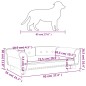 Hundebett Grau 95x55x30 cm Kunstleder Hundebett Grau 95x55x30 cm Kunstleder