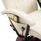 vidaXL Massagesessel Cremeweiß Kunstleder vidaXL Massagesessel Cremeweiß Kunstleder