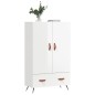 vidaXL Highboard Hochglanz-Weiß 69,5x31x115 cm Holzwerkstoff vidaXL Highboard Hochglanz-Weiß 69,5x31x115 cm Holzwerkstoff