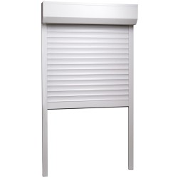vidaXL Rollladen Aluminium 110x220 cm Weiß