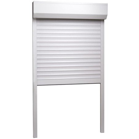 vidaXL Rollladen Aluminium 110x220 cm Weiß
