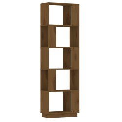 vidaXL Bücherregal/Raumteiler Honigbraun 51x25x163,5 cm Massivholz
