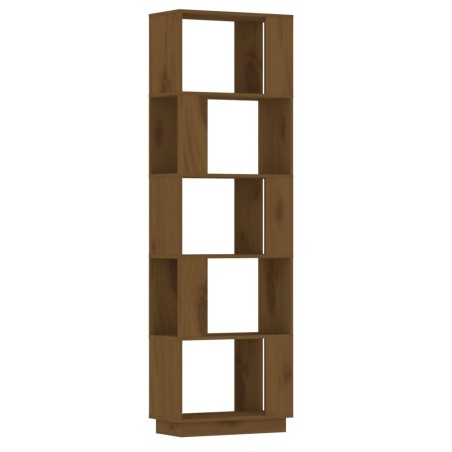 vidaXL Bücherregal/Raumteiler Honigbraun 51x25x163,5 cm Massivholz