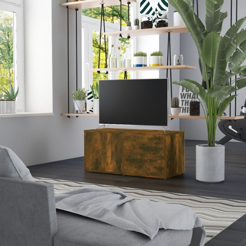 vidaXL TV-Schrank Räuchereiche 80x34x36 cm Holzwerkstoff vidaXL TV-Schrank Räuchereiche 80x34x36 cm Holzwerkstoff