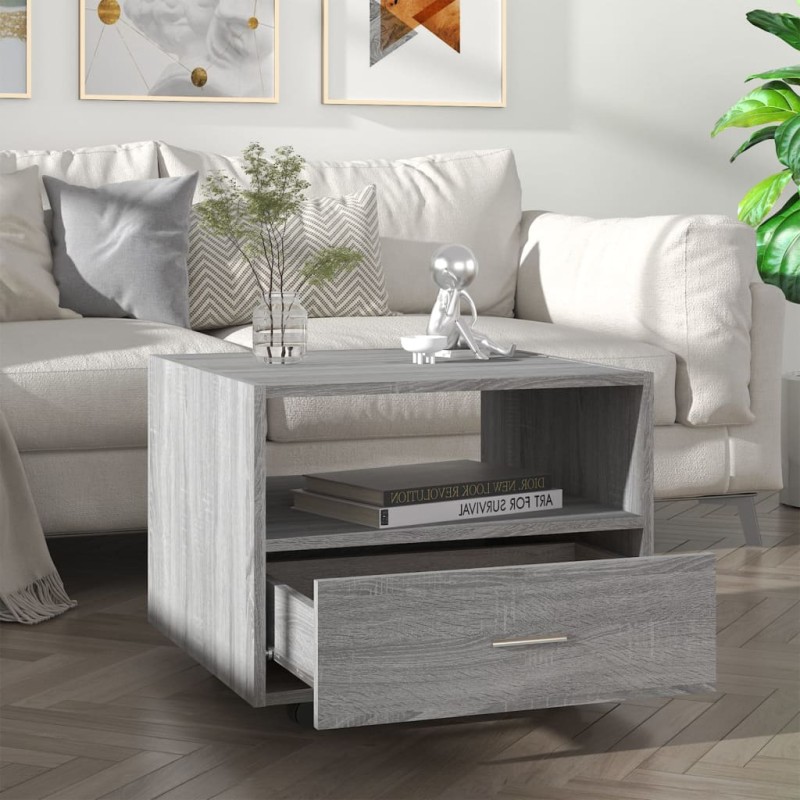 vidaXL Couchtisch Grau Sonoma 55x55x40 cm Holzwerkstoff vidaXL Couchtisch Grau Sonoma 55x55x40 cm Holzwerkstoff